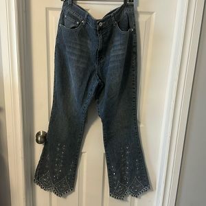 Jenny Jo Jeans size 15/16 scalloped, embroidered, sequin